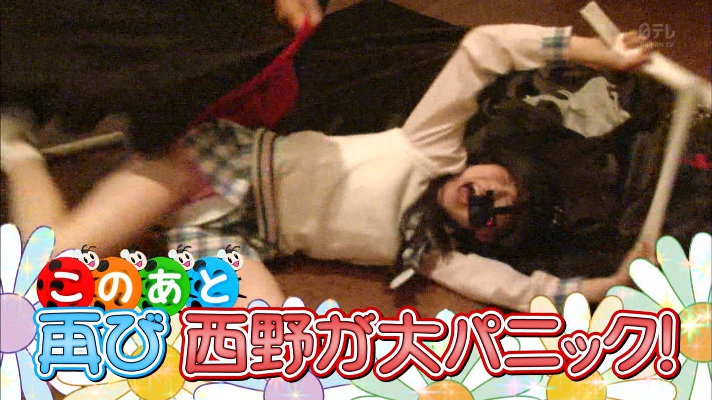 AKB48西野未姫が新番組『てんとうむChu!』絶叫ピンクパンチラ022