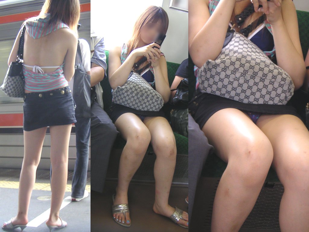 電車で向かいの席でパンチラしている女子を見て股間に駆け込み乗車しちゃった・・・(*´ڡ`●)026