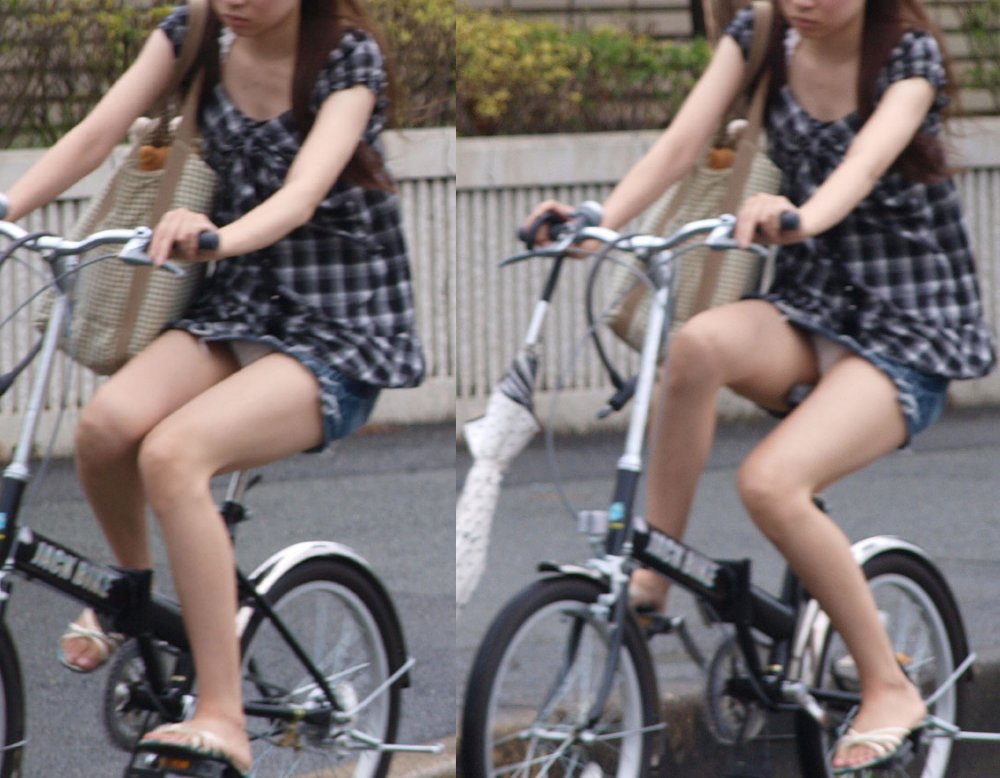 【自転車 パンチラ】サドルになって、マ○コちゃんとスリスリしてぇ… (画像42枚)028
