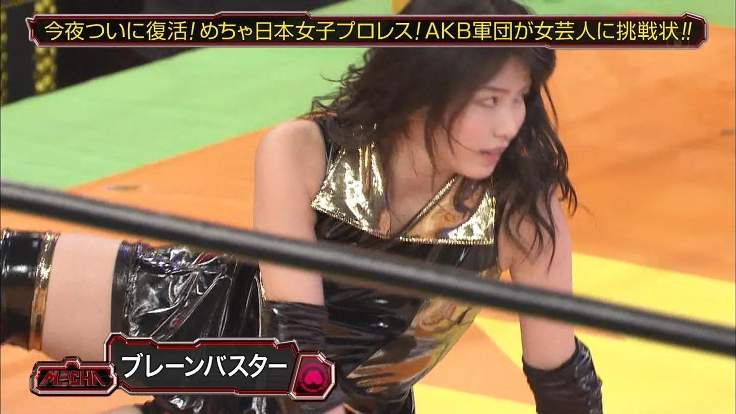 『めちゃ日本女子プロレス』AKB大開脚で股間おっぴろげエロキャプ画像022