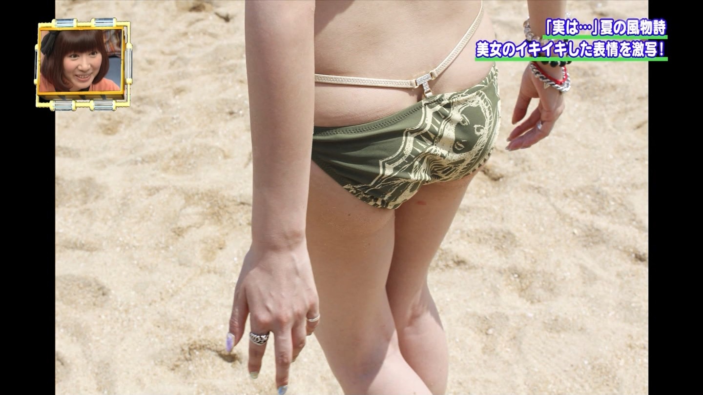 関西テレビで素人が水着姿で股間が丸見えになるY字開脚003