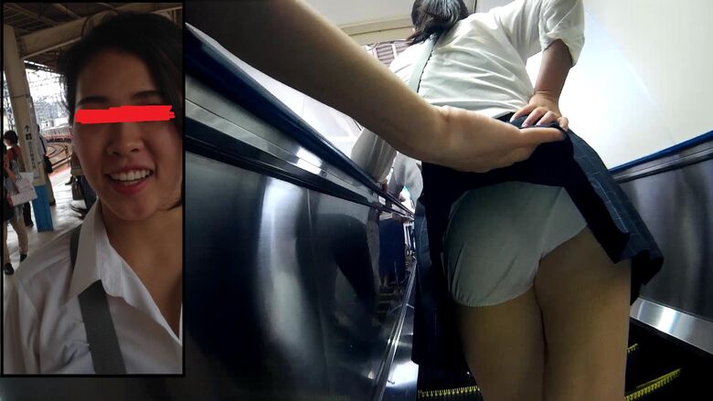 逆さ撮りパンチラ画像、からの!スカートめくりが多めに入っています♡どんなパンツが登場するか楽しみだぜ!!084枚目