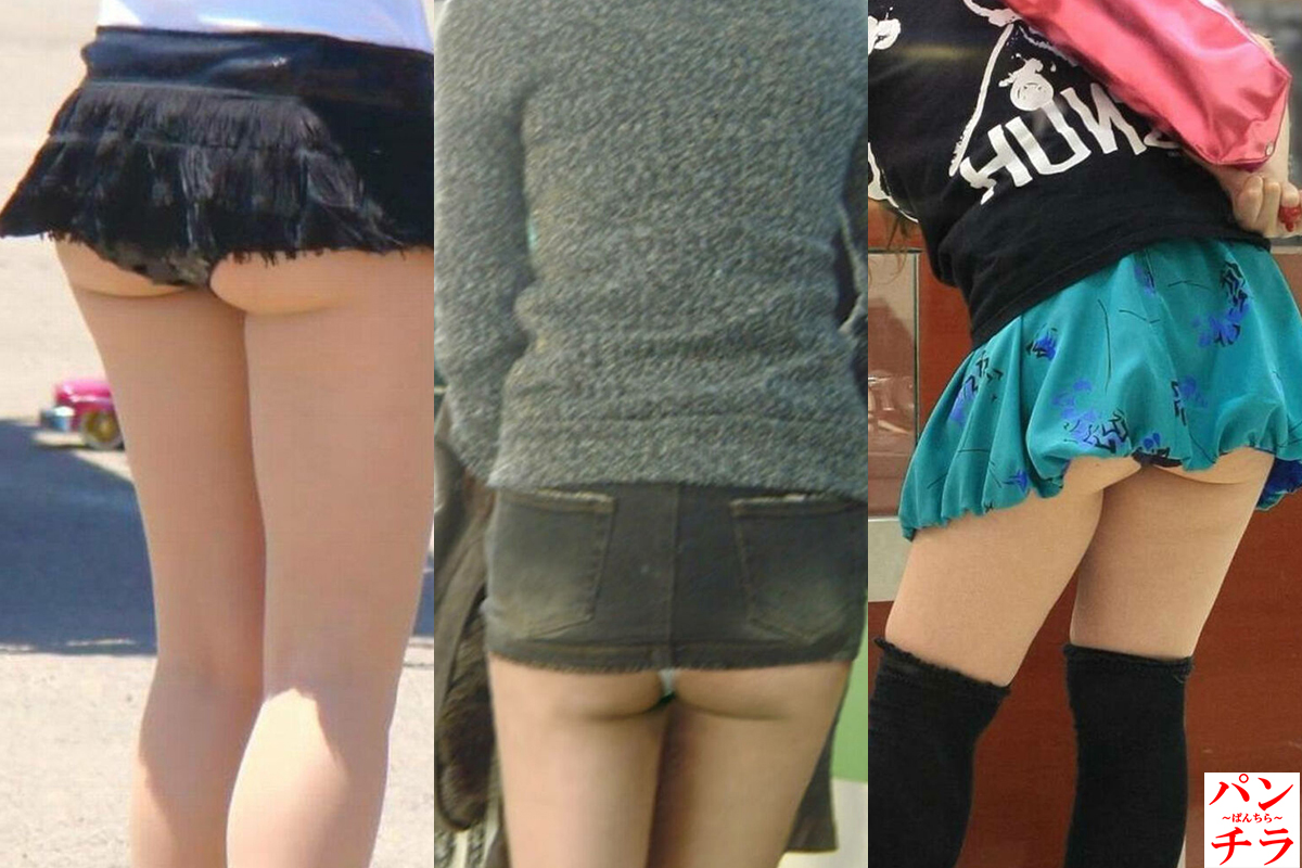 ハミ尻 盗撮画像！ケツから見えてるパンツ♡パンチラしてるよりもエロいんじゃね？？055