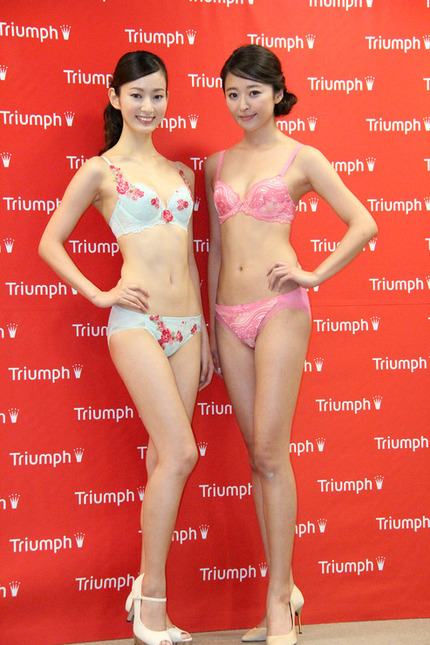 モデルの中川知香と川辺優紀子のトリンプ下着姿が過激過ぎて発射したｗ005