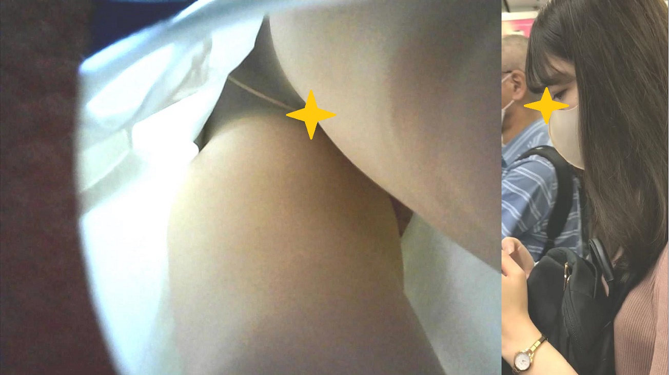 白のロングスカート パンチラ盗撮動画！パンスト着用で黒のパンティ確認したぜ!!【Pcolle】001
