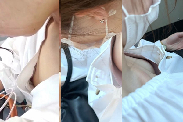 胸ちら動画像386枚!エロい胸チラ盗撮の巨乳人妻に素人JKおっぱい 乳首ポロリや谷間が抜ける!!【動画あり】091枚目