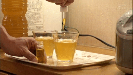 トイレが使えず庭でおしっこしていたらバレてセックスしているエロGIF画像23枚002枚目