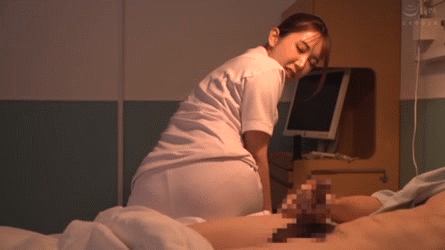 痴女ナースGIF画像21枚！患者のオナニーを見て発情したエッチな看護師がエロくて抜ける!!003枚目
