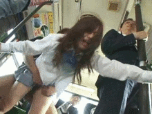 無防備JK エロGIF画像21枚!通学中や校内で大人に犯されるエッチな女子が抜ける!!018枚目