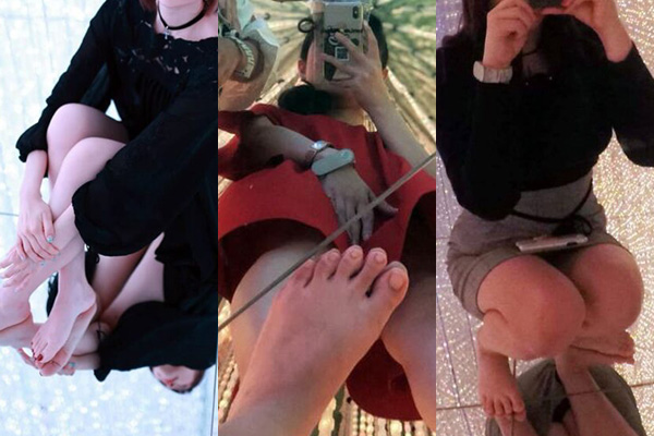 チームラボ パンチラ画像!自撮り流出パンツ♡床が鏡だから逆さ撮り盗撮みたいで抜けちゃいます!!【動画あり】008枚目