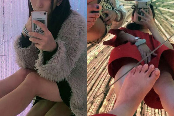 チームラボ パンチラ画像!自撮り流出パンツ♡床が鏡だから逆さ撮り盗撮みたいで抜けちゃいます!!【動画あり】024枚目