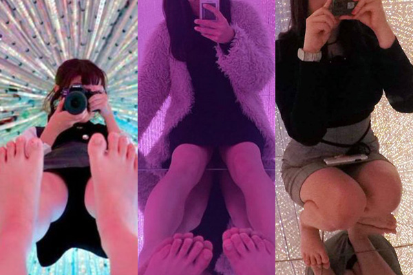 チームラボ パンチラ画像!自撮り流出パンツ♡床が鏡だから逆さ撮り盗撮みたいで抜けちゃいます!!【動画あり】028枚目