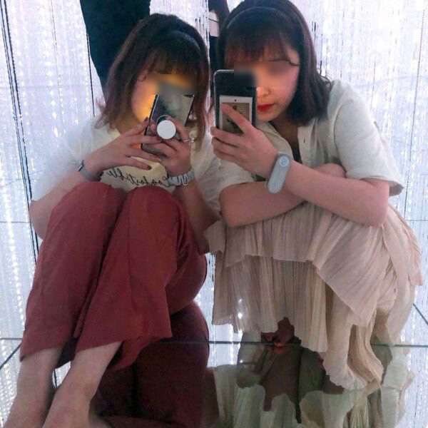 チームラボ パンチラ画像!自撮り流出パンツ♡床が鏡だから逆さ撮り盗撮みたいで抜けちゃいます!!【動画あり】084枚目
