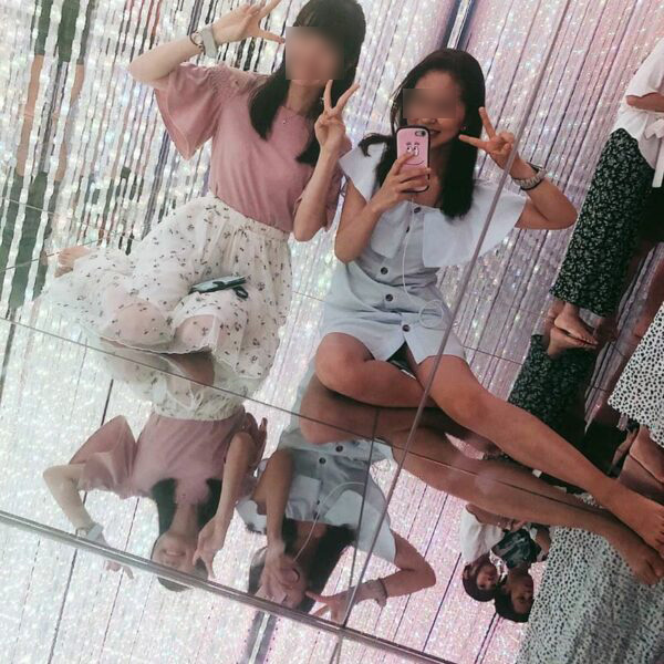 チームラボ パンチラ画像だぜ!自撮り流出パンツ♡床が鏡だから逆さ撮り盗撮みたいで抜けちゃいます!!【動画あり】087枚目