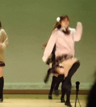 パンチラダンスのエロGIF画像っす!踊ってみた女子のパンツに太もも♡生足がセクシーで抜けるよ!!008枚目