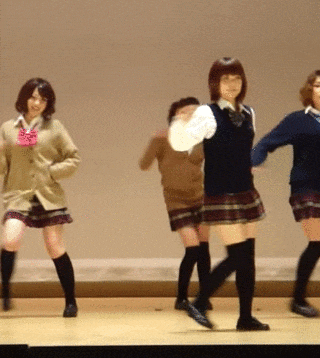 パンチラダンスのエロGIF画像っす!踊ってみた女子のパンツに太もも♡生足がセクシーで抜けるよ!!009枚目