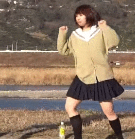 パンチラダンスのエロGIF画像っす!踊ってみた女子のパンツに太もも♡生足がセクシーで抜けるよ!!017枚目