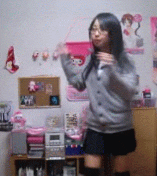 パンチラダンスのエロGIF画像っす!踊ってみた女子のパンツに太もも♡生足がセクシーで抜けるよ!!018枚目
