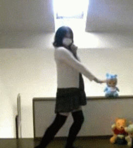 パンチラダンスのエロGIF画像っす!踊ってみた女子のパンツに太もも♡生足がセクシーで抜けるよ!!020枚目