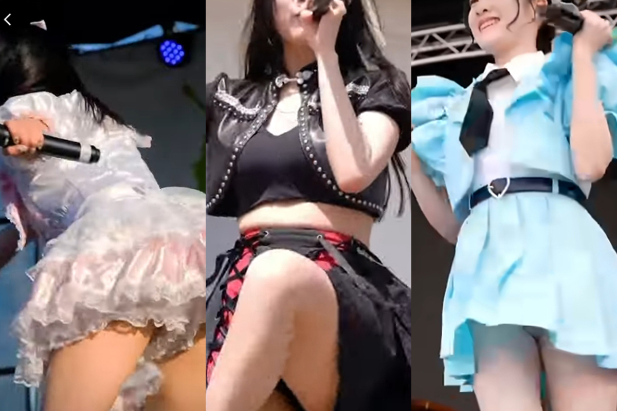 アイドル パンチラ動画!これ狙ってるでしょwって角度でパンツが見えてます♡001