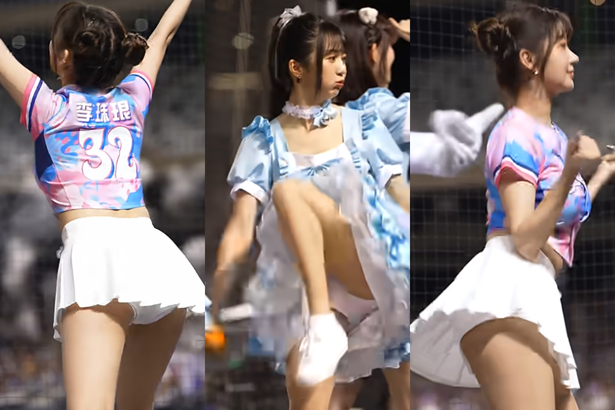 台湾チアガール パンチラ動画だぜ！ダンスよりもパンツや太ももに目がいっちゃいます♡001
