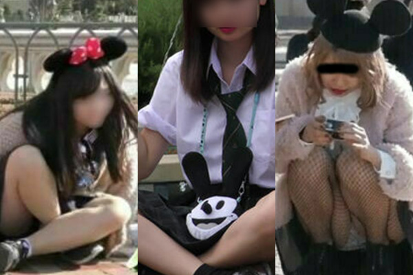 下着ディズニー エロ画像だぜ!夢の国で露出?パンチラに興奮するのはオイラだけじゃないはず♡001