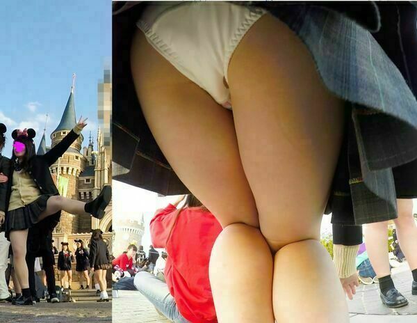 下着ディズニー エロ画像だぜ!夢の国で露出?パンチラに興奮するのはオイラだけじゃないはず♡040