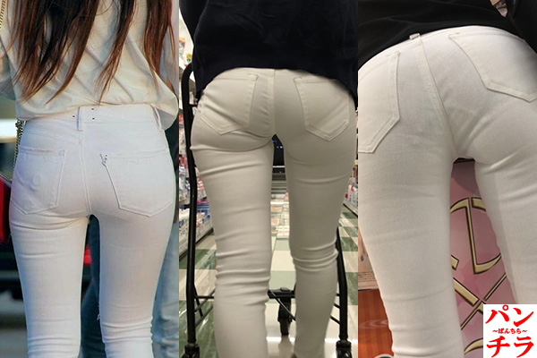 パンティライン動画像169枚!エロい盗撮パン線にパンスジ 女性の透けたパンツやお尻が抜ける!!【動画あり】001枚目