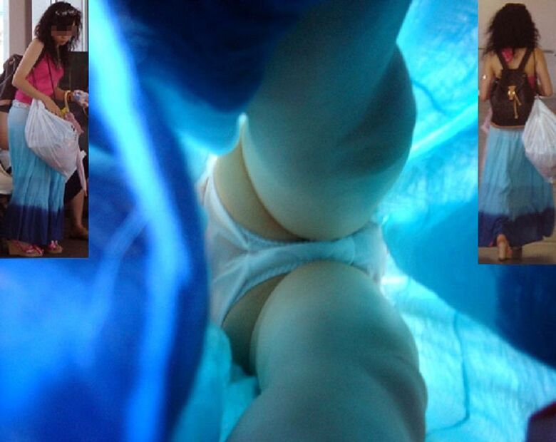 逆さ撮りナプキンパンチラ画像38枚!下着のスキマから見える羽付きパンツがエロくて抜ける!!035枚目
