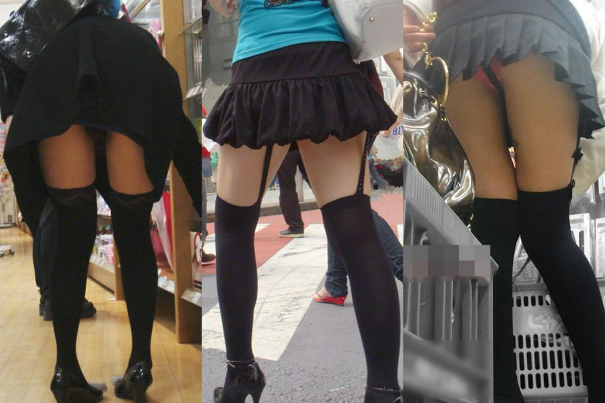 冬場に増える美脚ニーソパンチラがエロい盗撮画像32枚001枚目