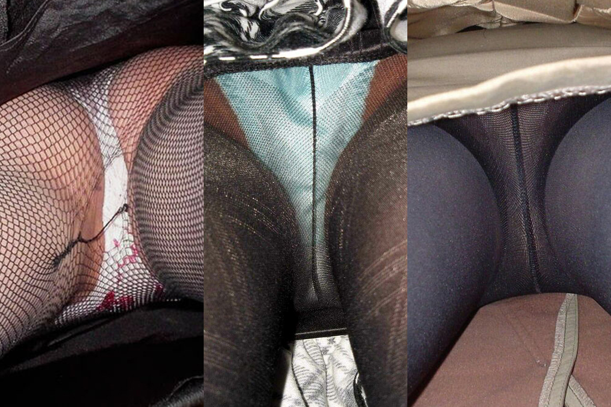 黒タイツの逆さ撮り盗撮パンチラ画像!この時期にしか見れない冬仕様のパンツを集めました♡039枚目