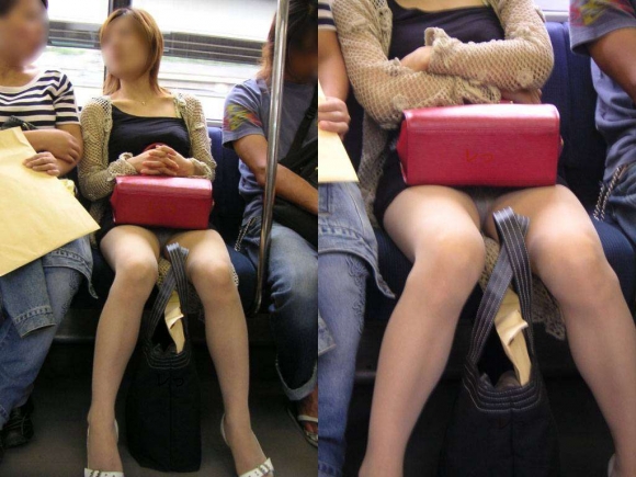 電車内で油断した女の子達のパンチラガチでエロすぎる・・・021