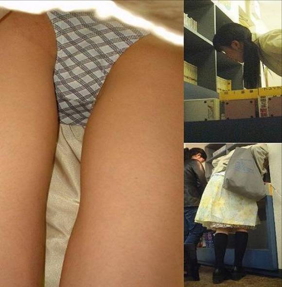 図書館 パンチラ盗撮画像！無音の中でパンツにご対面♡ずっと眺めておきたくなるぜ!!020