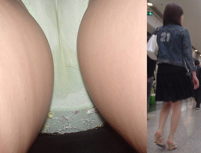 ショッピングモール パンチラ画像!逆さ撮り・しゃがみで見えてるリアルなパンツをまとめてみたぜ!!011