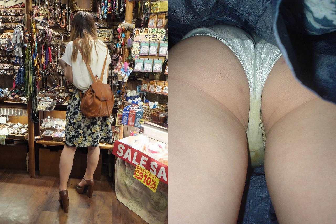 ショッピングモール パンチラ画像!逆さ撮り・しゃがみで見えてるリアルなパンツをまとめてみたぜ!!025
