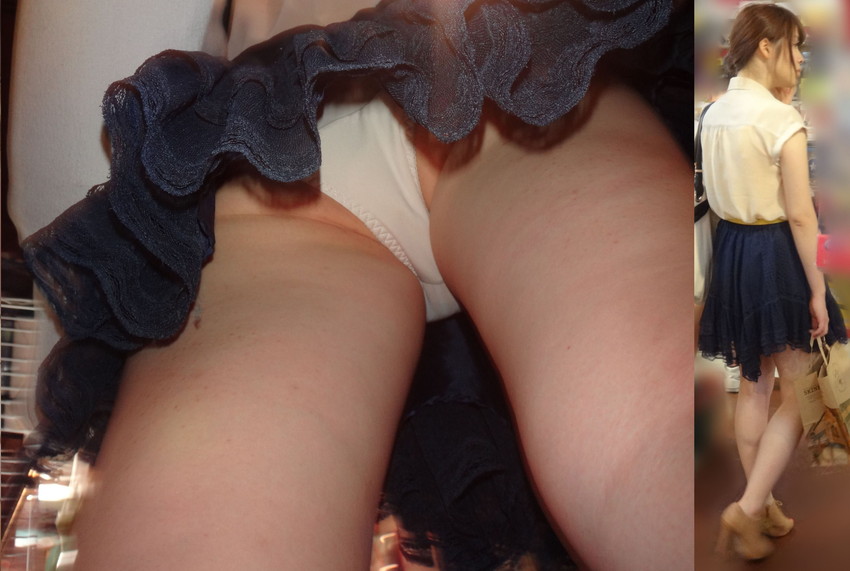 パンチラが抜ける逆さ撮り盗撮エロ動画像Vol.47_002枚目