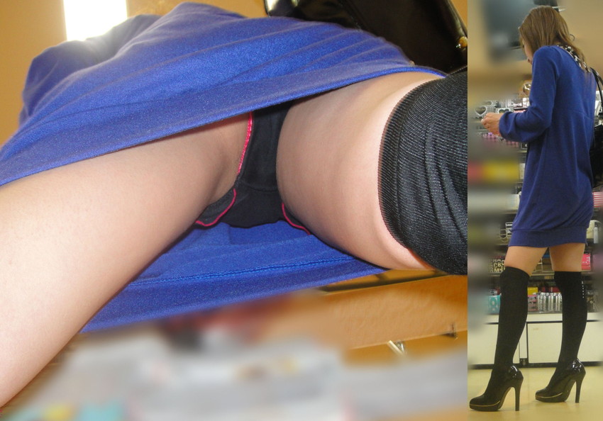 パンチラが抜ける逆さ撮り盗撮エロ動画像Vol.47_007枚目