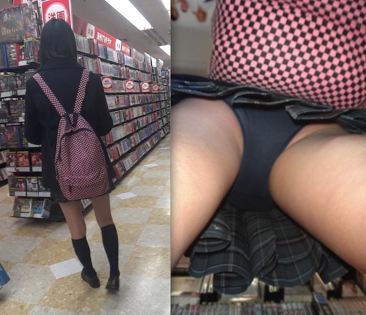 パンチラが抜ける逆さ撮り盗撮エロ動画像Vol.79_002枚目