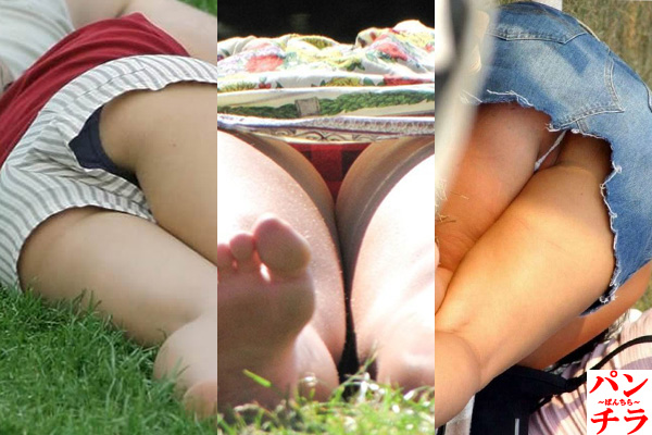 寝転がりパンチラ画像022