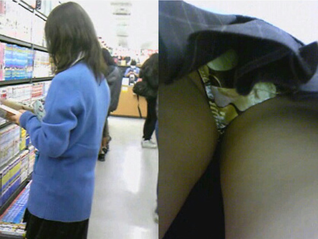 パンチラが抜ける逆さ撮り盗撮エロ動画像Vol.67_017枚目