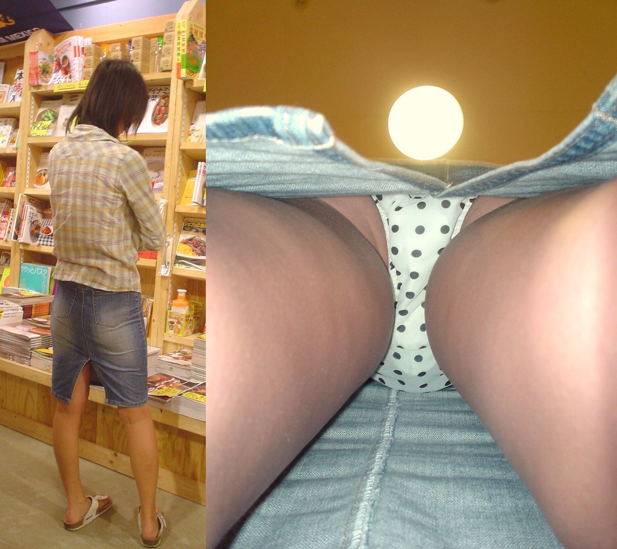 パンチラが抜ける逆さ撮り盗撮エロ動画像Vol.46_036枚目