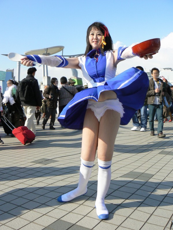 コスプレイヤー 風パンチラ!自然の奇跡に感謝するぜ!!017