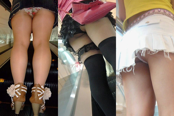エスカレーターからの逆さ撮りパンチラ盗撮画像！このままずっと眺めたくなっちゃうよｗ030枚目
