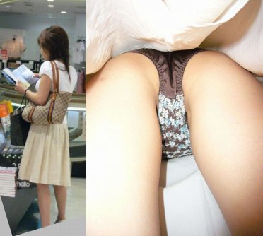 パンチラが抜ける逆さ撮り盗撮エロ動画像Vol.57_011枚目