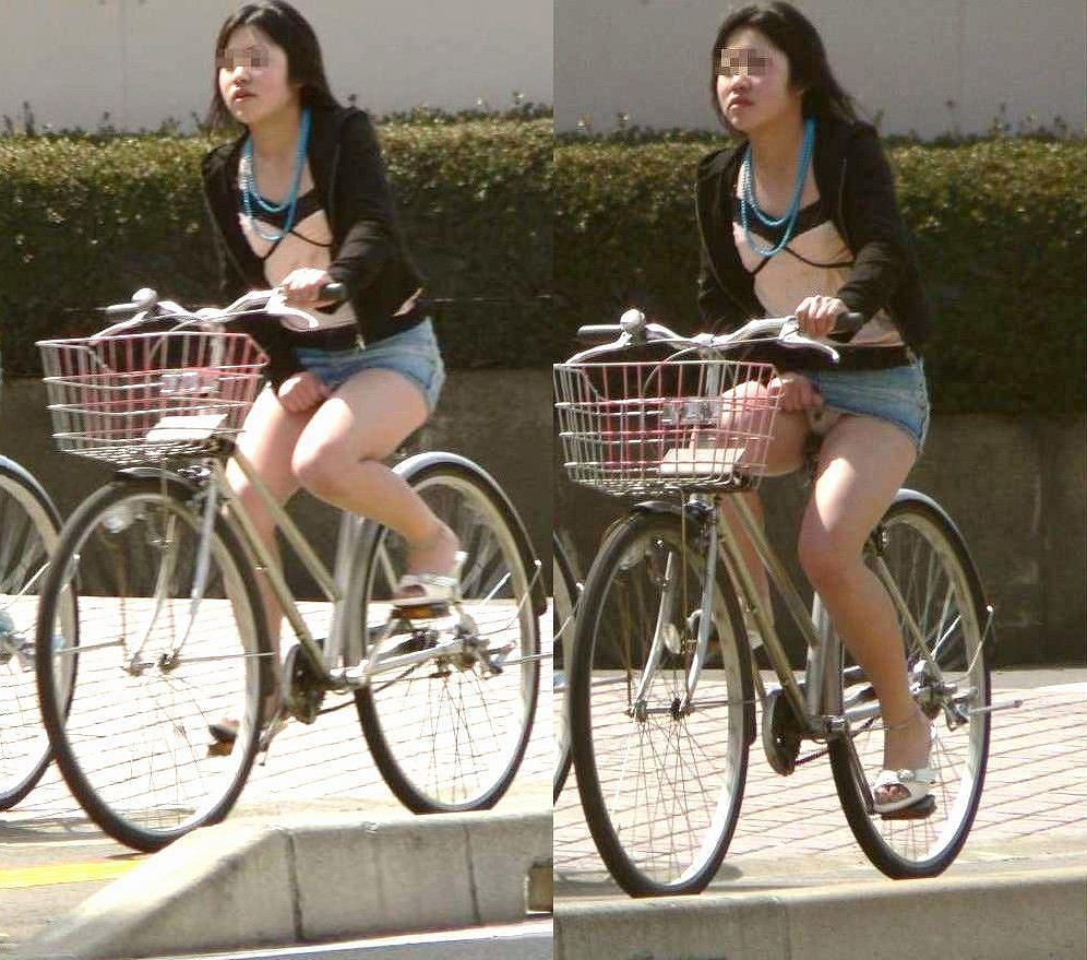 【自転車 パンチラ】チャリチラを久しぶりにうPしてみてた！ヾ(*´∀｀*)ﾉｷｬｯｷｬ007