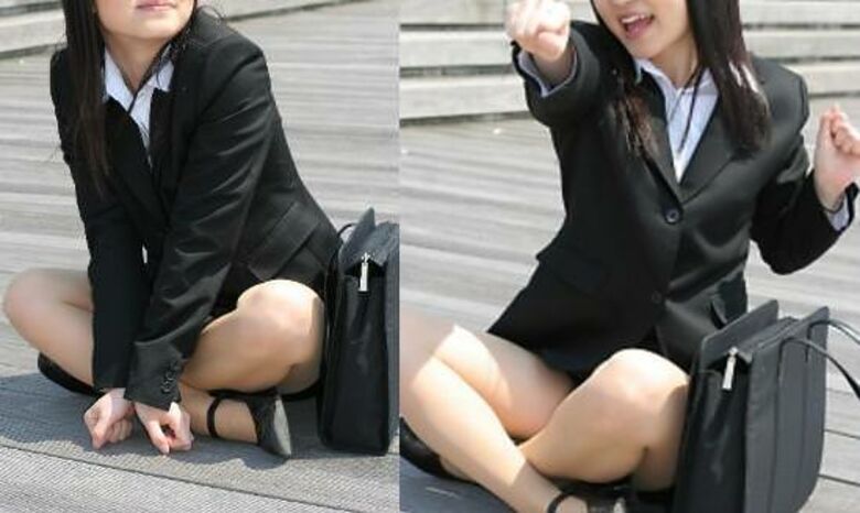 リクルートスーツ パンチラ画像!新卒女子の盗撮パンツに大興奮♡生々しくてエロいぜ!!022枚目