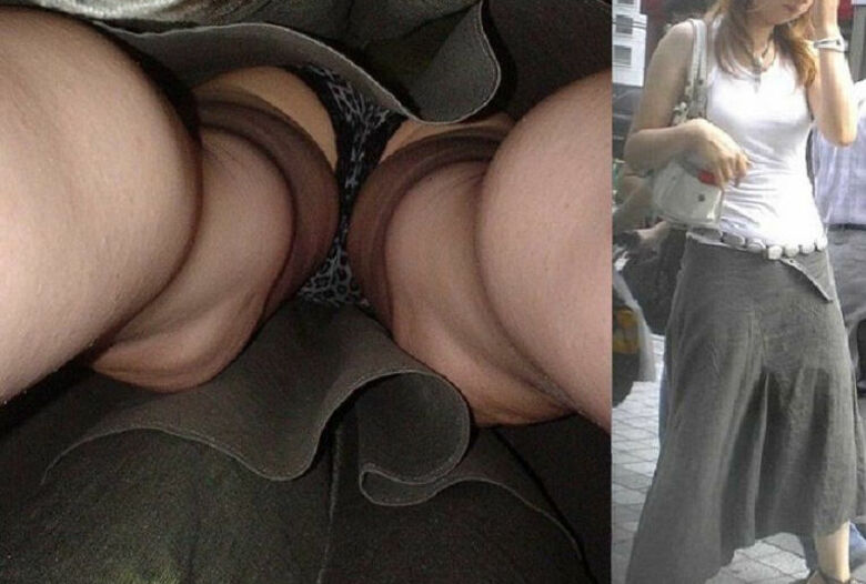 逆さ撮り ヒョウ柄パンチラ盗撮画像!アニマル柄のパンツだなんて♡きっとヤリマンにちがいないぜ!!012