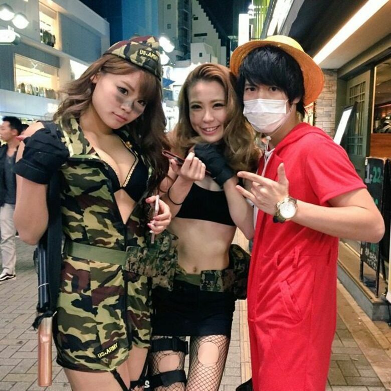 渋谷 パンチラ♡ハロウィン🎃パンツ画像だぜ!!コスプレ女子のぱんちらや下着が抜けちゃいます♬088枚目