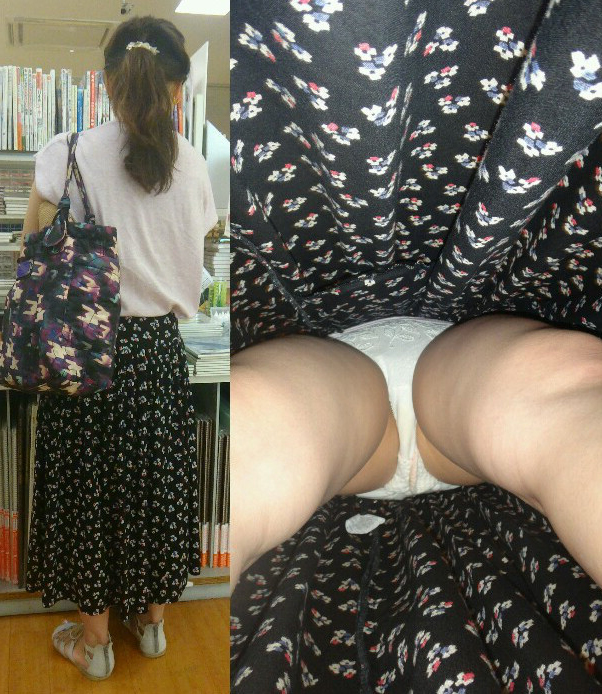 逆さ撮り本屋パンチラ画像!読書している女性のエロい盗撮パンツに太もも お尻が抜ける!!【厳選10枚】010枚目