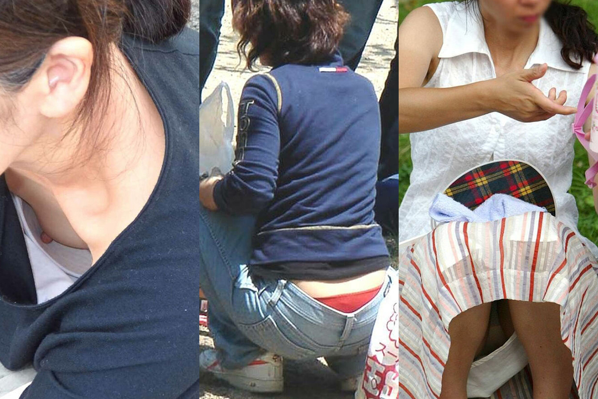 熟女 街撮り盗撮画像!おばさんのパンチラ・胸チラ エロいケツのたみるが熟して抜けるぜ!!070